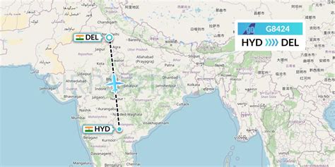 hyderabad delhi air distance