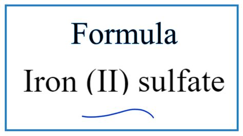   Iron 2 sulphate formula. Hydrated Iron 2 (ii) Sulphate Formula. 2019