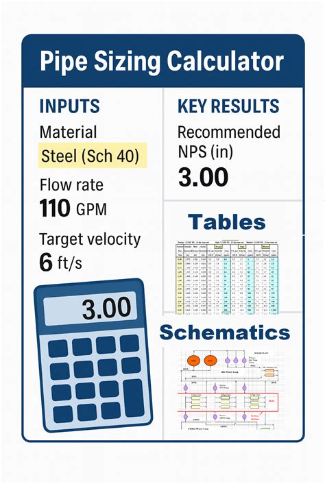 Hydraulic Pipe Sizing Calculator