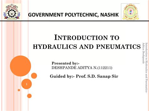 Hydraulics And Pneumatics Notes Ppt