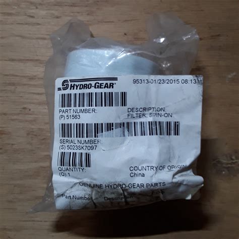 Hydro Gear Transaxle Filter