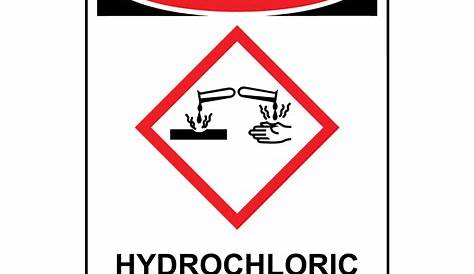 OSHAGHS Hydrochloric Acid Sign With Symbol ODE38591