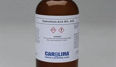 Hydrochloric Acid, 12.1 M, in Glass Bottle, ACS Grade, 500