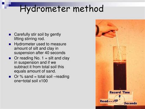 Hydrometer Method To Determine Soil Texture