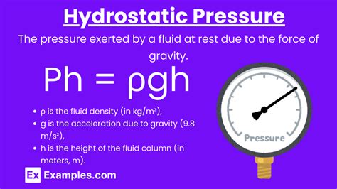 Hydrostatic Pressure Example Sentence