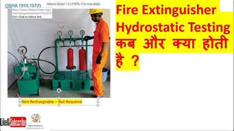 Hydrostatic Testing For Fire Extinguishers