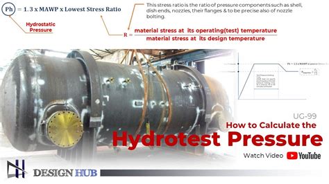hydrotest pressure as per asme