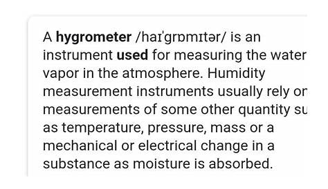 Hygrometer Uses Brainly Barometer Diagram And Labelled .in