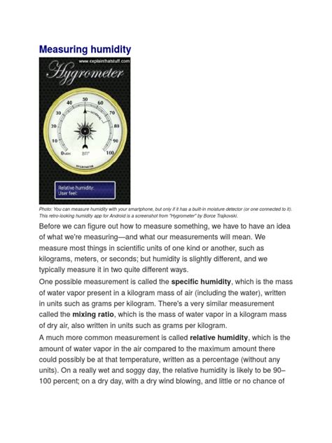 Hygrometer Pdf