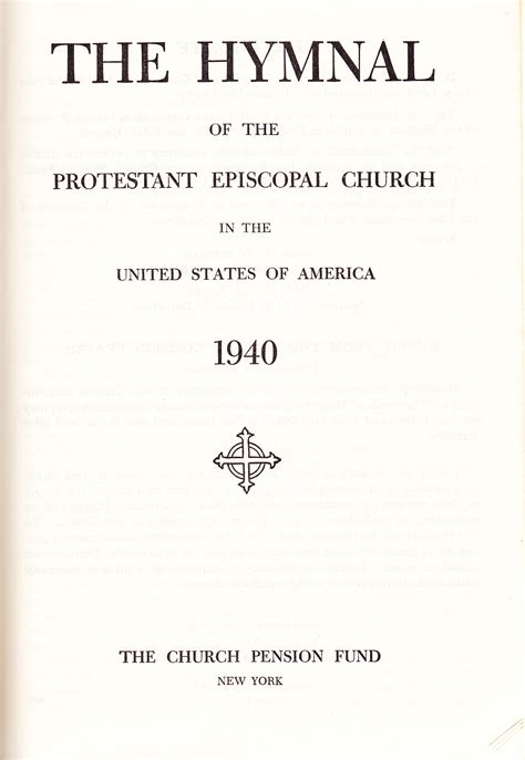 hymnals used by the episcopal church