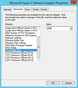 Hyper V Network Adapter Receive Buffer Size