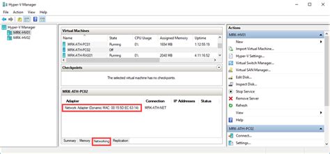Hyper-V Network Adapter Mac Address