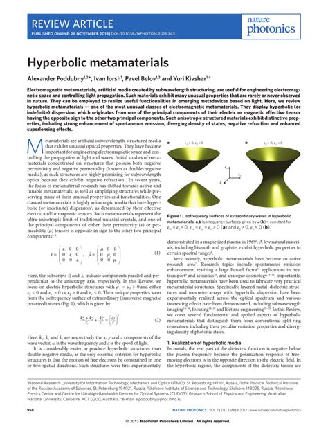 hyperbolic metamaterials book pdf