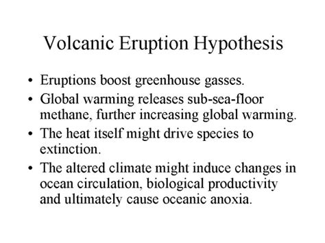 hypothesis in a volcano