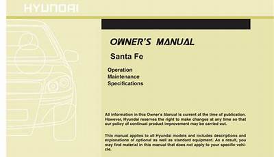 Hyundai Owners Manual Pdf