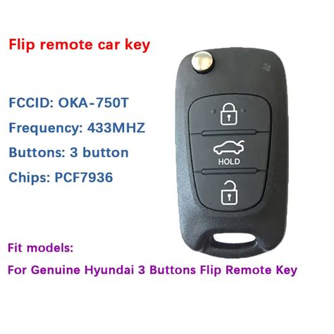 Hyundai IX35 20132015 3 Button Flip remote OEM