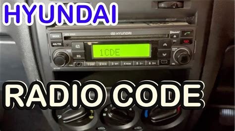 Hyundai Car Radio Security Code