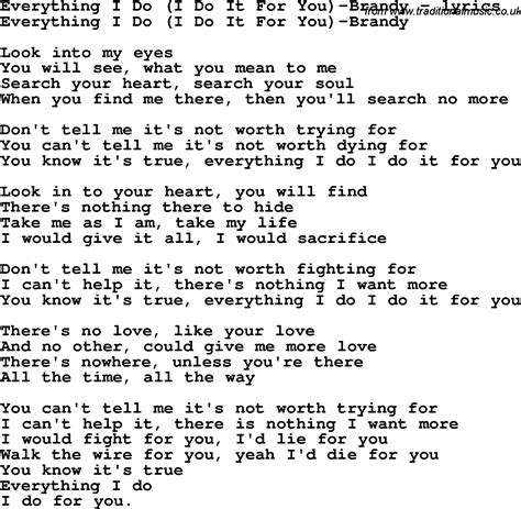Bryan Adams Everything I Do I Do It For You Karaoke Lyrics Karaoke