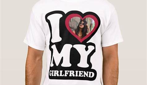 I Love My Girlfriend' with red Heart Navy Mens t-Shirt: Amazon.co.uk