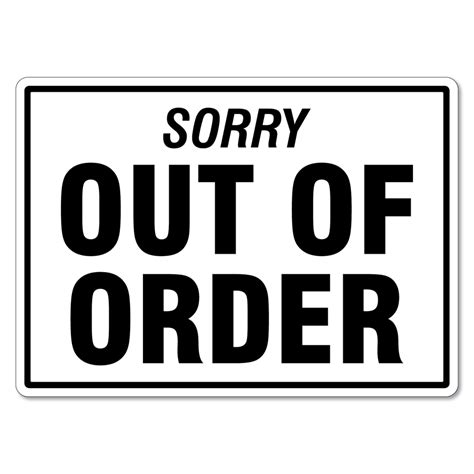 i'm out of order