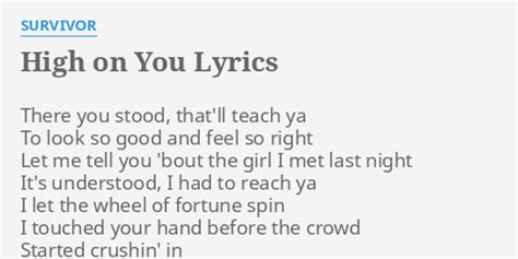 i'm so high on you lyrics