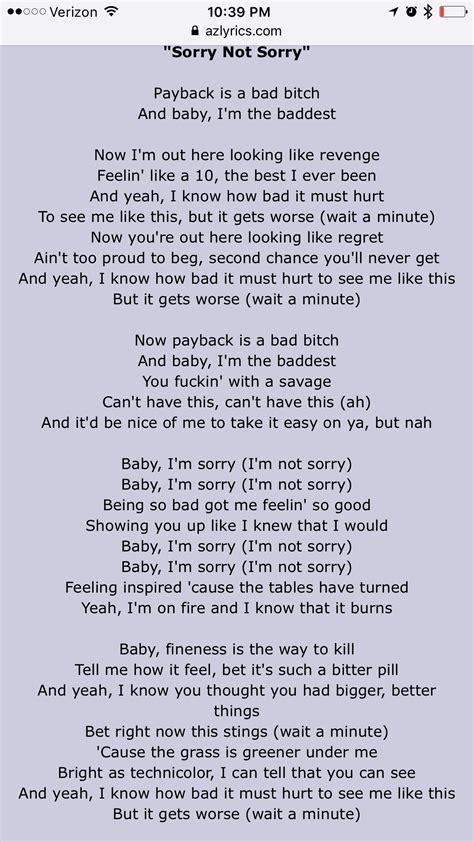 i'm sorry not sorry lyrics