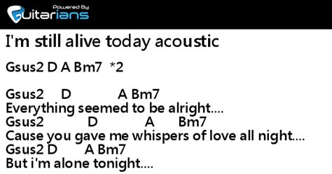 i'm still alive today acoustic
