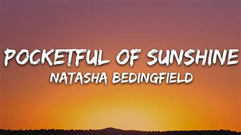 Natasha Bedingfield A Pocketful of Sunshine song lyrics Song