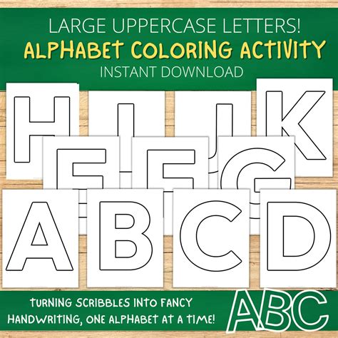 I Free Printable Upper Case Alphabet Template