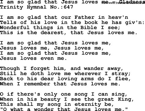 i am so glad that jesus loves me