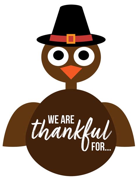 i am thankful for printable turkey