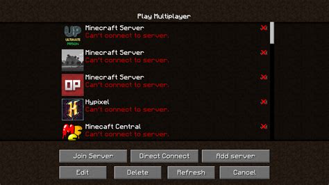 i can't join a minecraft server