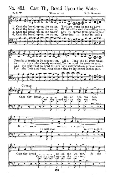 Cast Thy Bread Upon the Water Christian Gospel Song Lyrics and Chords