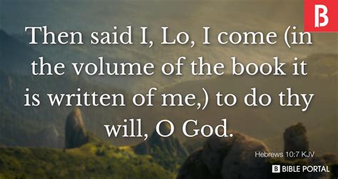 I Come In The Volume Of A Book