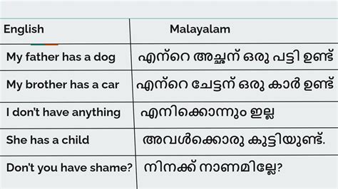 i do meaning in malayalam with example