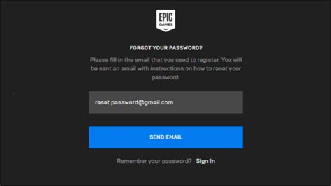 i forgot my epic games password