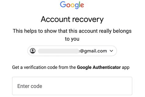i lost my google authenticator recovery code