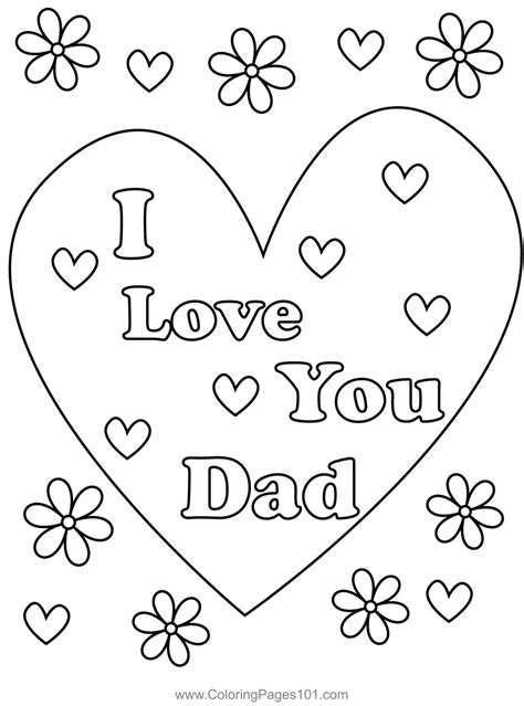 We Love You Daddy Coloring Pages Father's Day Coloring Page I