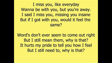 i miss you i miss you lyrics