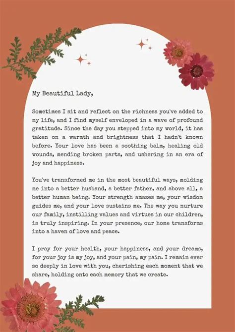i miss you love letter for my wife
