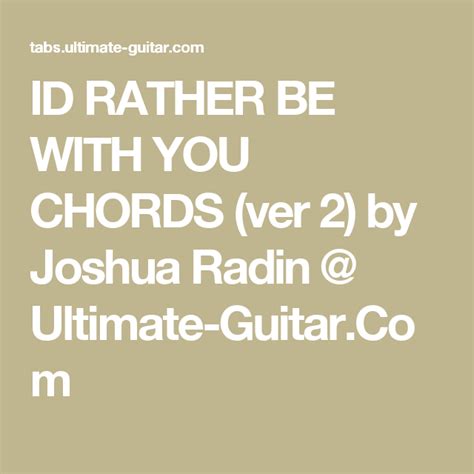 i rather be with you guitar