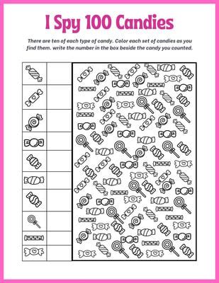 I Spy 100 Things Printable