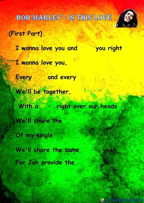 i wanna love you bob marley traduction