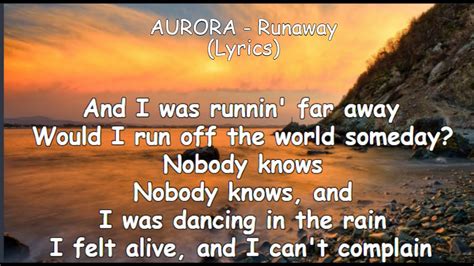 I Was Running Far Away Lyrics Meaning