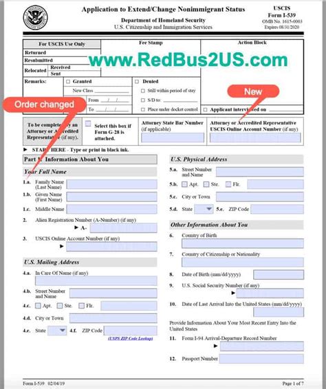 Fill Free fillable Form I539 Application to Extend/Change