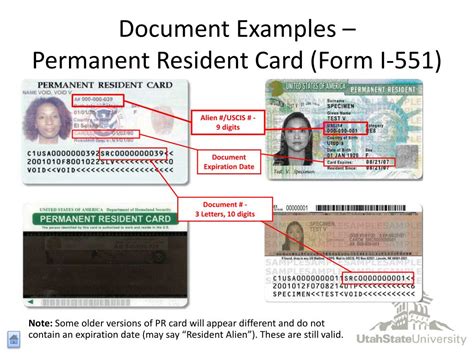 i-551 permanent resident card document number