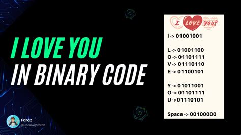 means i love you in nerd. binary code. computer by duvdesigns