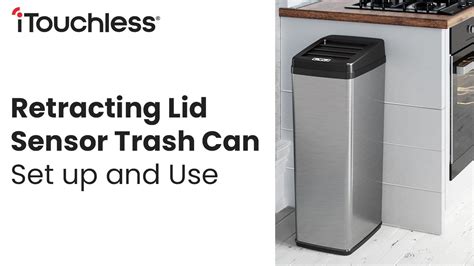 iTouchless 13 Gallon WingsOpen Sensor Trash Can with AbsorbX Odor