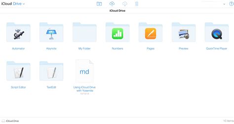 iCloud Drive: Interface
