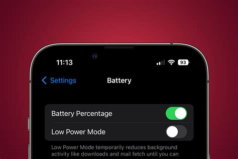 iOS 16 Battery Percentage Display